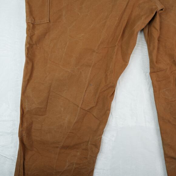 Vtg Carhartt Pants Mens 46x32 Brown B01 Double Knee Canvas Union Y2K Made in USA - Picture 8 of 13